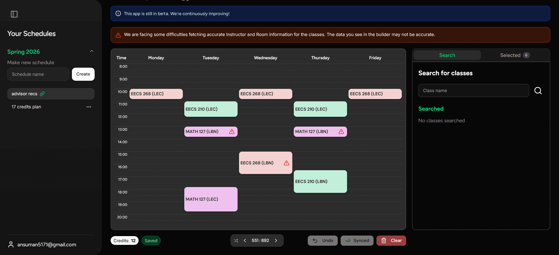 bldr course search with seat availability